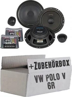 Produktbild von Crunch DSX6.2c - 16,5cm Lautsprecher Boxen System - Einbauset passend für VW Polo 6R Front Heck - justSOUND