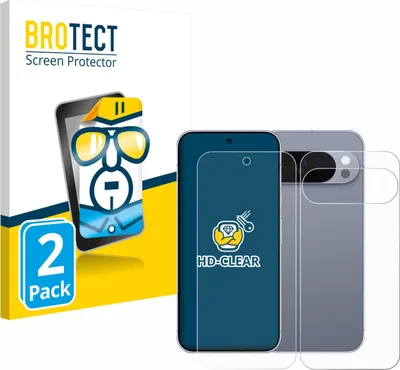 Produktbild von 2x Für Google Pixel 10 Pro (Display+Rückseite) Schutzfolie BROTECT Displayschutz Display Schutz Folie Klar Transparent