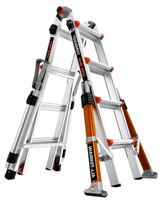 Produktbild von Conquest Pro 4-stufige Leiter mit All-TERRAIN Auslegern und Sicherheitsleisten