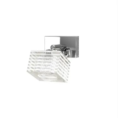 Immagine prodotto di Applique Contemporanea Metropolitan Metallo Cromo Vetro Trasparente 1 Luce G9