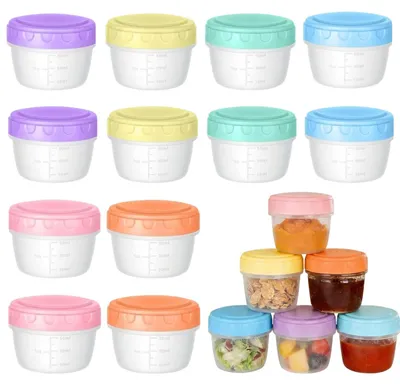 12er-Set Gefrierdosen klein, 50 ml, Kunststoff, luftdicht, stapelbar