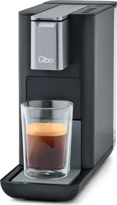 Produktbild von Tchibo Qbo ESSENTIAL Premium Kapselmaschine für Espresso, Caffè und Caffè Grande, kompaktes, innovatives Design, Dark Stone