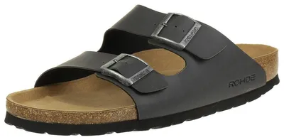 Produktbild von Rohde Herren Männer Sandale Pantolette Zweiriemer Hausschuhe 5920 grau, Schuhgrö