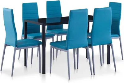 Image de Ensemble à dîner 7 pcs Bleu