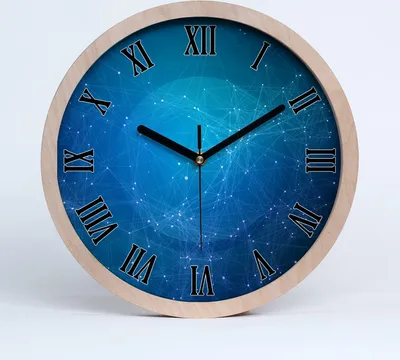 Produktbild von Holzuhr 25fi cm wanduhr - schwarze Spitzen - Konstellation