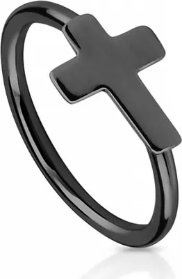 Produktbild von Nasenpiercing Septum Ring Nasenring Piercing Nasen Kreuz Cross Klemmring BCR
