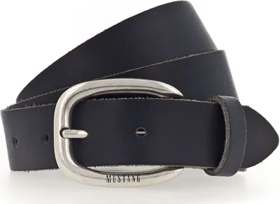 Produktbild von MUSTANG Leder Gürtel Leather Belt W95 Nightblue dunkelblau