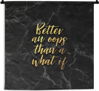 Produktbild von MuchoWow® Wandteppich Wandbehang Zitate - Motivation - Gold - Marmor 150x150 cm Tapisserie Dekoration Wandtuch - Wohnaccessoires - Modernes