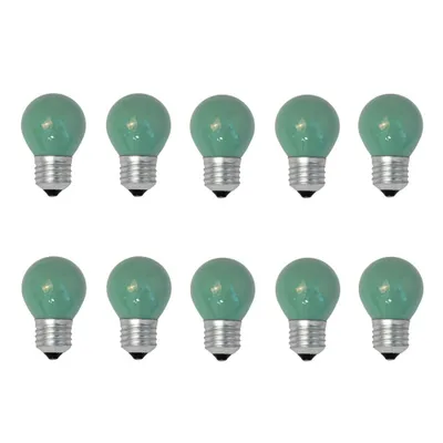 Produktbild von 10 x Tropfen Glühbirne 25W E27 Grün Glühlampe 25 Watt Glühbirnen Kugel