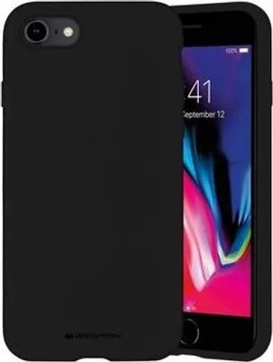 Produktbild von GOOSPERY Soft Case Liquid Hülle Bumper Silikonhülle kompatibel mit iPhone 11 Pro Stoßfest Handyhülle Case Cover Schwarz