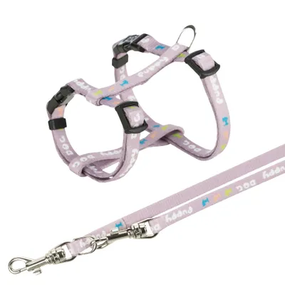 Obrázek produktu pro Trixie JUNIOR puppy souprava postroj 23-34cm/8mm + vodítko 2,00m/8mm - světle fialová