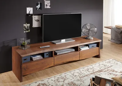 Produktbild von MASSIVMOEBEL24 TV-Board Akazie 191x45x50 braun lackiert PURE ACACIA #209