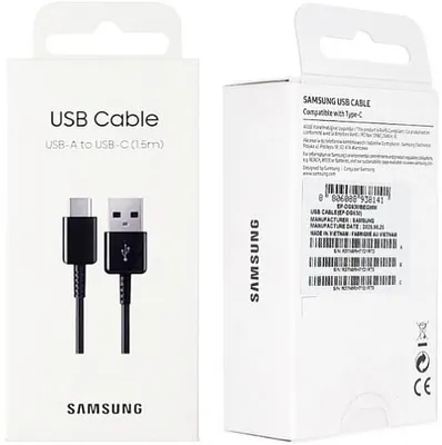 Produktbild von Daten-/Ladekabel - USB-A auf USB-C (1,5m) Samsung EP-DG930IBEGWW - ORIGINAL black Verkaufsverpackung