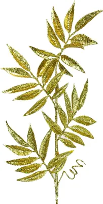 Produktbild von Goldener Dekozweig 75 cm aus Kunststoff mit Glitzer für Weihnachtsdekoration
