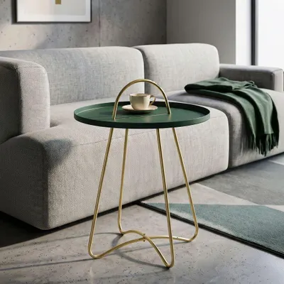 Immagine prodotto di Mauro Ferretti tavolino Grent Ø 45x59 cm verde oro
