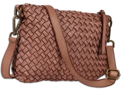 Image de Sac bandoulière en cuir pour femmes, couleur rose pâle, modèle OTT859UA5, marque Toscanto