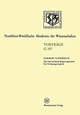 Produktbild von Das österreichische Regierungssystem Ein Verfassungsvergleich