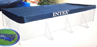 Obrázek produktu pro Intex 28037 Obdélníkový vinylový kryt bazénu modrý 400 x 200 x 20 cm