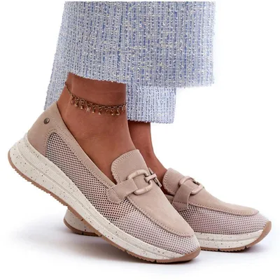 Produktbild von Damen Wildleder Mokassins D&A TW210 Beige 36