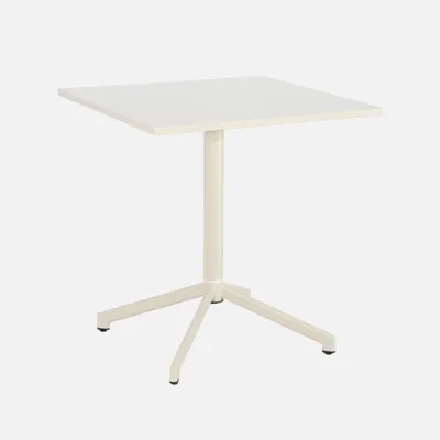 Produktbild von sweeek - Klappbarer quadratischer Bistrotisch aus Stahl für 2 Personen - Beige