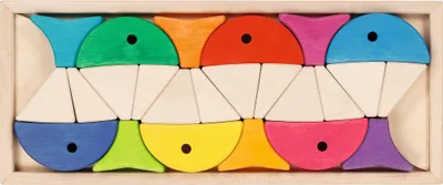 Produktbild von Legespiel und Bausteinkasten 6 bunte Fische