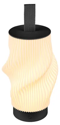 Akku-Tischleuchte LED, dimmbar, IP44, warmweiß, 14x28 cm, schwarz
