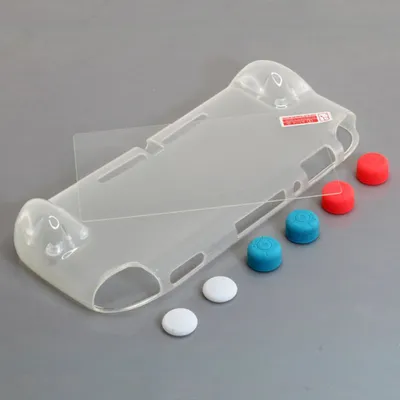 Obrázek produktu pro Ochranný kryt OTB TPU kompatibilní s Nintendo Switch Lite - včetně ochranného skla a 6 krytek na analogové páčky