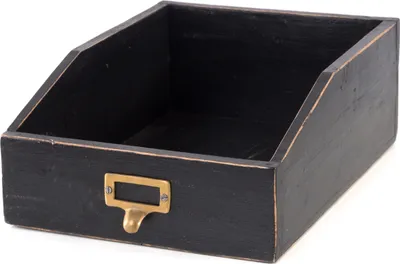 Immagine prodotto di Vassoio portadocumenti "CARTA" | mogano, 33x24x12 cm (DxLxH) | vassoio in legno | colore: 09 voodoo - nero