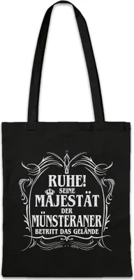 Produktbild von Urban Backwoods Seine Majestät Der Münsteraner, Stofftasche, Farbe: Schwarz