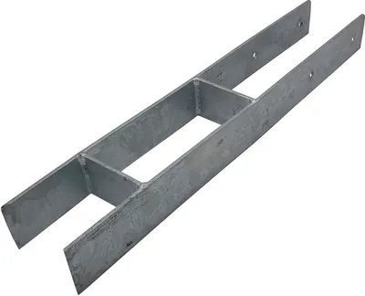 Produktbild von BURI 6 Stück H-Anker Pfostenträger feuerverzinkt 91 / 600 mm H-Träger Pfostenanker