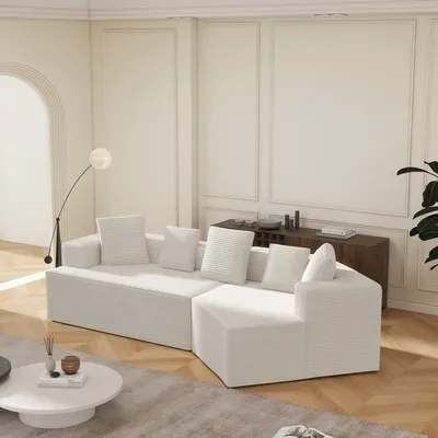 Immagine prodotto di Divano modulare moderno - Divano ad angolo - Poltrona - Divano - Divano letto - Seduta profonda