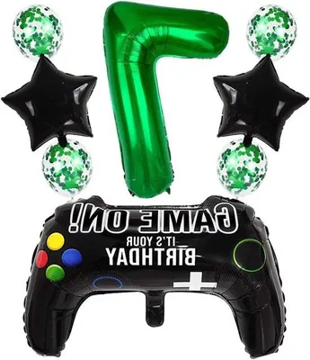 Produktbild von Geburtstagsdeko für 7jährige, grüne Ballons, Spielzeug