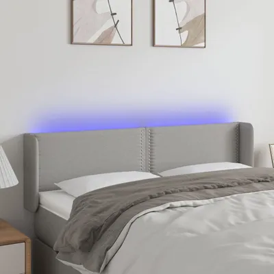 Produktbild von Möbel LED Kopfteil Hellgrau 147x16x78/88 cm Stoff - Kopfteile 3123094