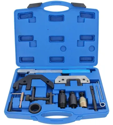 Immagine prodotto di Kit di strumenti per la regolazione del motore - Utensile di bloccaggio M41-M57 E66 Diesel - Bloccaggio dell'albero a camme e dell'albero motore - Con custodia
