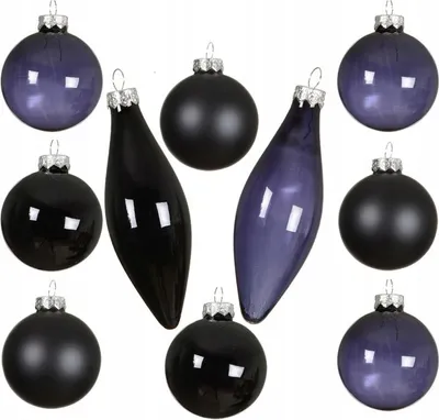 Imagen del producto de Conjunto de 10 adornos navideños de vidrio, color , para árbol de Navidad