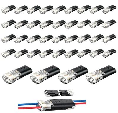40 Stück 2-polige wasserdichte Steckverbinder, 18-22 AWG