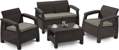 Obrázek produktu pro Zahradní set Allibert Corfu Brown