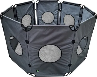 Produktbild von Welpenauslauf Hundeauslauf OutPaws Adventure – Anthrazit – 490 x 91,5 cm – faltbar – Indoor- und Outdoor-Camping