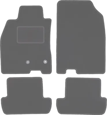 Image de Tapis de sol en graphite pour : Renault Mégane III berline, coupé, Grand Tourer, break (2008-2015)
