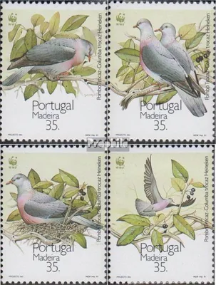 Produktbild von Briefmarken Portugal - Madeira 1991 Mi 143-146 (kompl.Ausg.) postfrisch Silberhalstaube