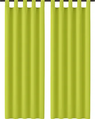 Image de Écharpe décorative Ellen à boucles, lot de 2, vert, 140 x 245 cm
