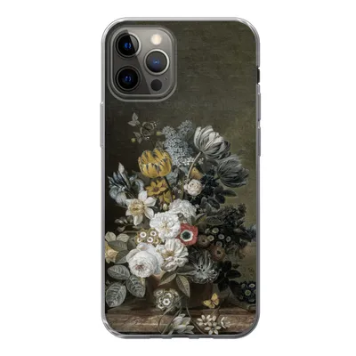 Produktbild von MuchoWow® Handyhülle Schutzhülle Hülle für iPhone 12 Pro Stilleben mit Blumen - Alte Meister - Malerei Silikon Softcase Handy Hülle - Abdeckung