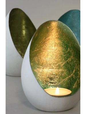 Windlichter "Shiny Eggs" im 3er Set aus Eisen, 12cm - Ostern, Osterhase, Deko, Windlicht, Teelichthalter - tolle Geschenkidee