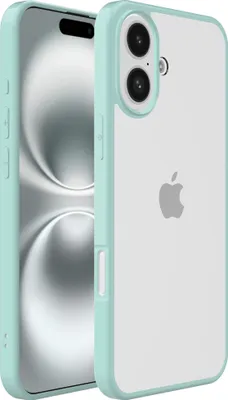 Immagine prodotto di Smartphonica Custodia per iPhone 16 con retro traslucido e bordi verdi - Custodia in TPU - Verde