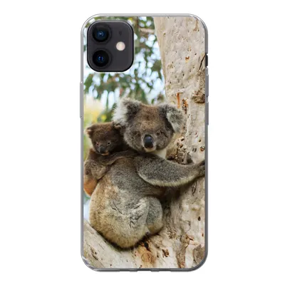 Produktbild von MuchoWow® Handyhülle Schutzhülle Hülle für iPhone 12 mini Koalas - Kind - Baum - Jungen - Mädchen Silikon Softcase Handy Hülle - Bild