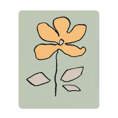 Produktbild von MuchoWow® Mauspad Mousepad Blume - Gelb - Grün - Abstrakt 30x40 cm - Mousepads - Maus Mat - Pad - Mausunterlage - Mausmatten
