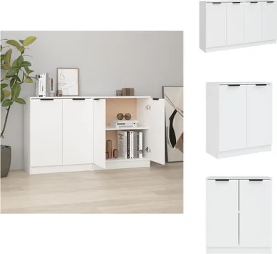 Produktbild von vidaXL Sideboards 2 Stk. Weiß 60x30x70 cm Holzwerkstoff - Sideboards