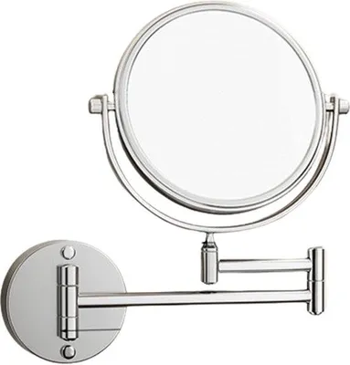 Image de Miroir de bain pliable argenté, 15 cm