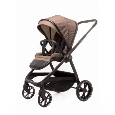 Zdjęcie produktu dla 4Baby | Wózek spacerowy - Mokka - Obrotowe siedzisko - Lekka aluminiowa rama - Szary - Lekki - Składany jedną ręką - Do 22 kg - Foster
