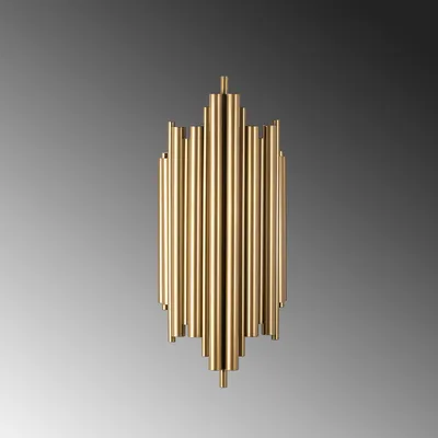 Produktbild von Opviq, Reis - 13341, Wandleuchten, Gold, Metall, 22 x 11 x 50 cm